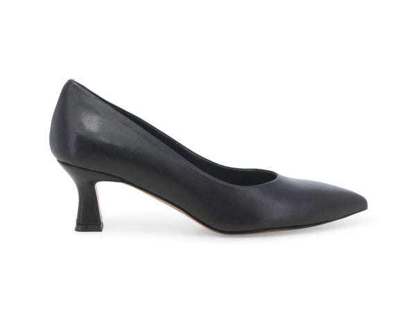 Melluso Décolleté Tacco Medio Rocchetto Tomaia Pelle Nera D5186W-239897